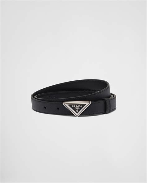 prada classic buckle belt|Prada waist belt.